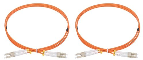 QUARKZMAN 2pz 1M(3,3 Piedi) LC-LC/UPC Cavo Patch Fibre Ottica Cavo Duplex Multimodale Fibre Ottica con Ponticello LSZH per Strumentazione Ricetrasmettitore Rete,Grado OM1