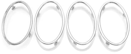 Auto Innenleisten Für F&ord Für Focus 2 MK2 2005 2006 2007-2013 Auto Klimaanlage Trim Outlet Dekoration Kreis Ring Aufkleber Zubehör(Farbe:Silber)