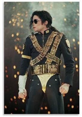 HAMAQAA Michael Jackson Pop-Poster, dekoratives Gemälde, Leinwand, Wandposter und Kunstdruck, modernes Familienschlafzimmer-Dekor-Poster, 30 x 45 cm