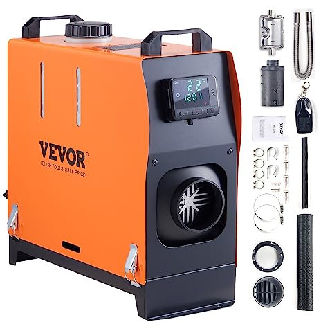 VEVOR Standheizung 12 V 5 kW Luft Dieselheizung, Luftheizung Air Diesel Diesel Standheizung Lufterhitzer, 0,12–0,52 L/Std. Dieselheizung mit LCD-Display & Fernbedienung Air Diesel Heizung