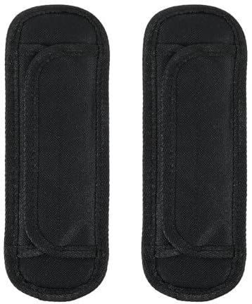 COMNICO 2pcs Extra Thick Shoulder Strap Pad, Breathable Detachable Universal Replacement Shoulder Cushion Fit 2'' Sling Bags Shoulder Straps for Backpack Laptop Computer Bag Guitar (Black)