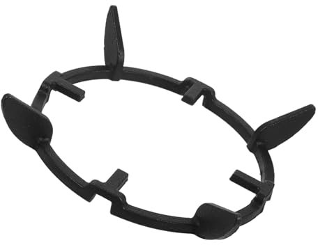IMIKEYA 4 Pezzi Mensola per Pentole Sottopentola Antiscivolo Per Wok Anelli Di Supporto Wok Per Stufa A Gas Anello Stufa Per Wok Sottopentola Wok Black Ghisa