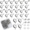 SOFPLATE 1 Box 300 Stück 6mm Ohrstecker Lünettenfassung Ohrringrohlinge Ohrstecker Und Rückseite Aus Edelstahl Mit Ohrmuttern Aus Kunststoff Cabochon Ohrringbeschläge Für Schmuckherstellungssets Harz