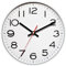NUOVO Reloj de pared con marco de metal con cubierta de cristal, movimiento silencioso de cuarzo, diseño moderno de cuarzo, decorativo, para interior y cocina, 35 cm (plata)