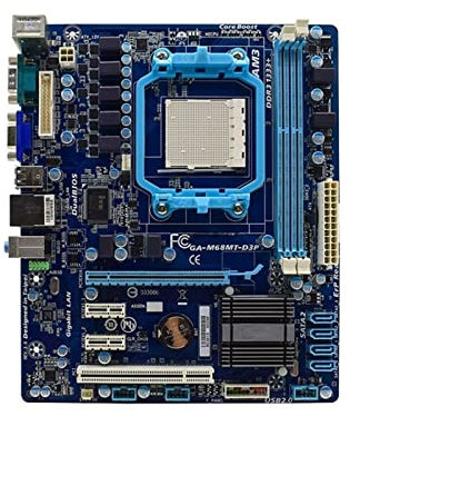 HYUIND Cartes mères Fit for Gigabyte GA-M68MT-D3P Prise mère Originale AM3 DDR3 8GB SATA II USB2.0 VGA Micro ATX Carte mère