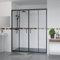 Aquariss 1600x800mm Shower Enclosure Wetroom Cubicle Matte Black with 1600mm Sliding Double Shower Screen Doors 6mm Easy Clean Glass, Anthracite SMC Anti Slip Shower Tray and Free Waste