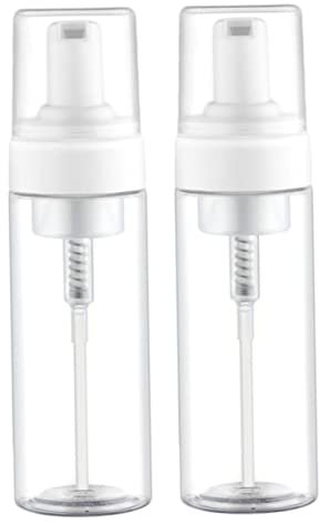 Vaguelly 2pièces Lot Flacons Rechargeables Transparents avec Pompe pour Distributeur De Lotion Shampooing Et Savon Liquide Bouteilles Portables pour Voyage Et Usage Quotidien