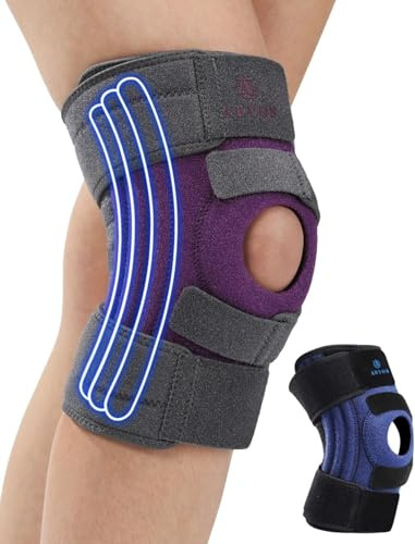 ABYON Knee Support for Men & Women Arthritis, Meniscus Tear, ACL, Knee Brace with Triple Side Stabilizers and Adjustable 360° Wraparound Strap for Maximum Knee Pain Support and Fast Recovery(XL)