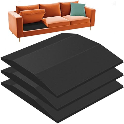 HZCGJMY Couchkissen-Unterstützung für schlaffen Sitz, feste Schaumstoffeinlage, 55,9 x 55,9 cm, trapezförmige Sofakissen-Unterstützung, Ersatz für Möbel, schlaffe Couch, Unterstützung, 3 Stück