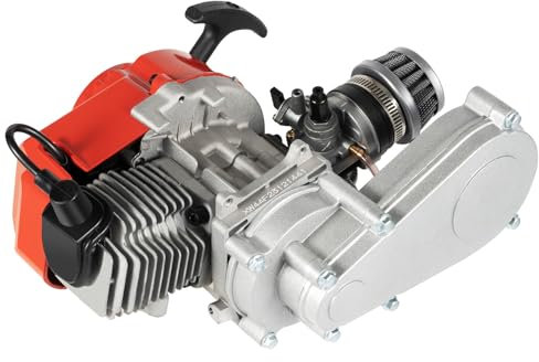 ACROSSPART 49ccm 50ccm Pocket Dirt Bike Motor, Einzylinder Luftkühlung 2-Takt 3PS Motor mit Elektronische Zündung und Seilzugstart für Mini-Dirt-Bikes, Atvs, Pocketbike
