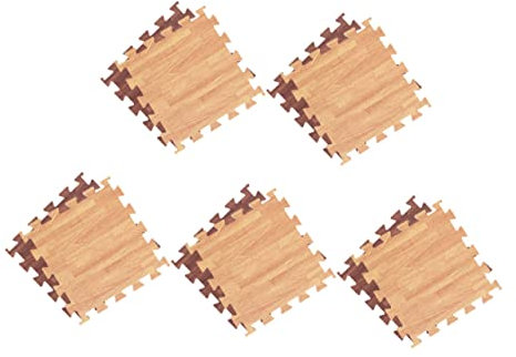 YARNOW 10 Piezas Alfombrilla de Espuma hogar Alfombra de Piso al Aire Baldosa de Grano de Madera tapetes para casa Alfombrilla entrelazada Estera Interior Eva