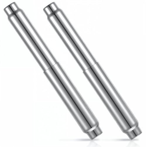 2PCS Toilet Roll Holder Insert Toilets Paper Spring Rod Stainless Steel Toilets Paper Roller Extender, Universal Spring Loaded Toilet Papers Roll Holder Replacement for Bathroom(Silver)