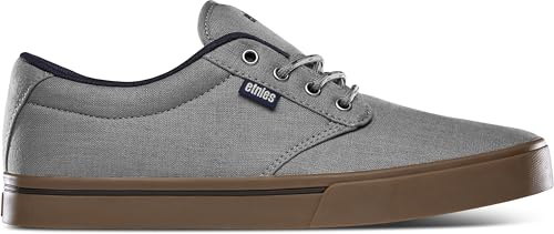 Etnies Jameson 2 Eco Sustainable Skate Style, Verstärkte Cupsole, Cushioned Feel, Everyday Sneakers, Vegan, Hellgrau/Marineblau, 6.5