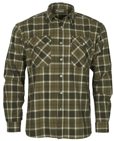 Pinewood Herren Härjedalen Flanell Hemd - Robustes und vielseitiges Herren Hemd aus 100% Bio-Baumwolle für EIN angenehmes Gefühl auf der Haut mit praktischen Taschen und Knopfleiste