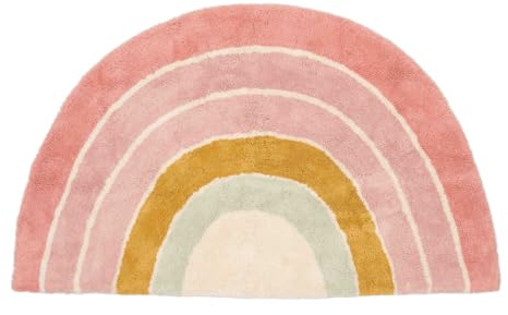 Little Dutch Teppich Kinderzimmer Kinderteppich Regenbogen rosa (80x130 cm)