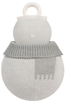 Hot Water Bottle - 320ml Thick Snowman Warmer with Cover - Silicone Hot Pouch - for Relaxation Hand Travel Winter Cold Weather Christmas Daily