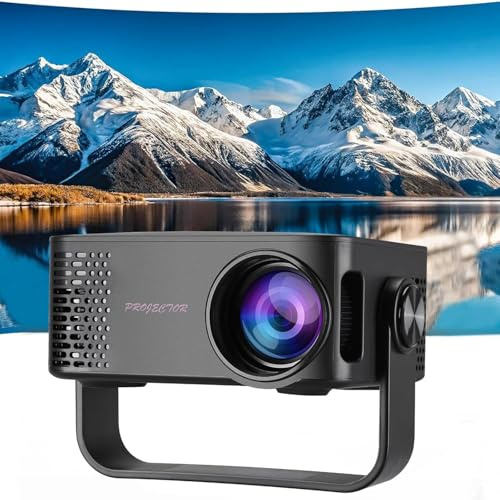 Mini projecteur Portable, WiFi HD 4K 1080P Pris en Charge pour la Maison/l'extérieur, Compatible avec PS5/smartphone/tablette PC/HDMI/USB (Noir)