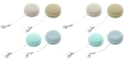 Set de 8 lingettes nettoyantes pour écran de téléphone multicolores en forme de macaron avec cordon porte-clé, outil de nettoyage portable pour TV, ordinateur, clavier, laptop, moniteur