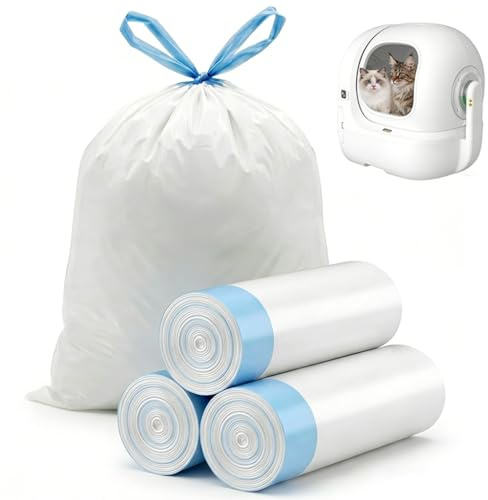 45 Pcs Cat Litter Tray Liners, Litter Bags with Drawstring