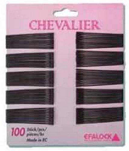 Efalock Professional Chevalier Haarklemmen, 7 cm, schwarz, 1er Pack, (1x 100 Stück)