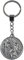 Sumex / Suministros Exteriores SA Christian Holy St Christopher Silver Circle Keychain Keyring Travel Car Charm, Rund