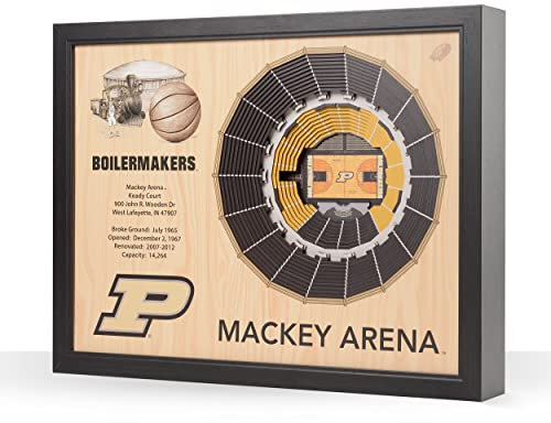 YouTheFan NCAA Purdue Boilermakers 25 Layer StadiumView Wall Art