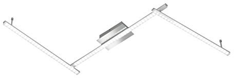 WOFI Deckenleuchte, 3-flammig Clay 3 x LED/10 W, 11 x 9 x 180 cm, 3000 k, 820 lm, chrom 9163.03.01.0000