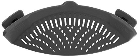 Famtasme Silicone Snap Strainer Clip-on Silicone Pasta Strainer Heat Resistant Colander Pour Spout for Draining Pasta Vegetable Noodles Pot bowl Pan