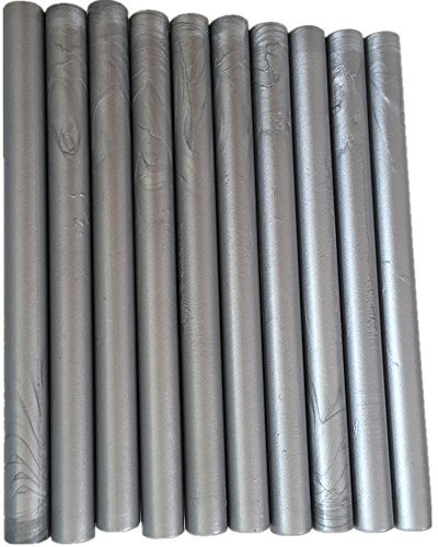 Tikwisdom 10 Siegelwachs-Stangen für Heißklebepistole, vintage, silber
