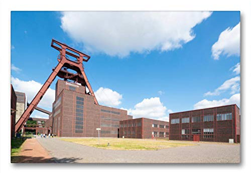 Premium Textil-Leinwand 90 x 60 cm Quer-Format Essen: Weltkulturerbe - Zeche Zollverein | Wandbild, HD-Bild auf Keilrahmen, Fertigbild auf hochwertigem Vlies, Leinwanddruck von Bernd Hermann
