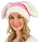 KarnevalsTeufel Plüsch-Mütze Hase für Erwachsene mit Hasenohren Häschen Osterhase (Rosa)