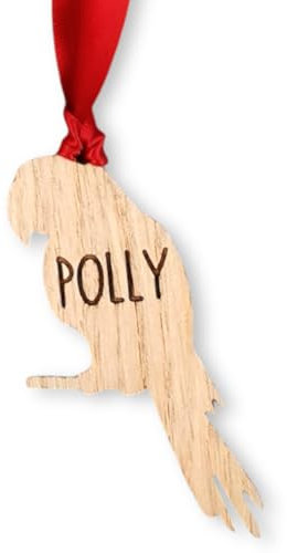 Personalised Animal Bauble - Parrot Wooden Christmas Tree Decoration Bauble Pet Cat Dog