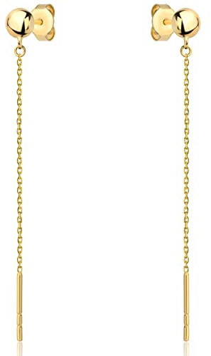Damen Ohrringe Stecker 333 8k Gold Gelbgold Ohrstecker Kette Kugel