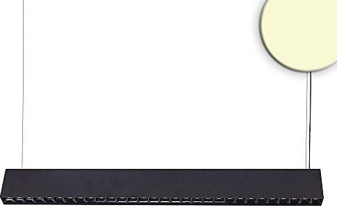 Lampada a sospensione a LED Raster Up+Down per BAP, 15 + 32 W, 8,5 x 128 cm, nero, UGR<6, 3000 K, dimmerabile