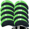 Golf Iron Head Covers with Number Printed Value 10 Pcs/Set, Golf Headcovers for Iron Club Lightweight Durable Portable Fit All Irons Clubs (Green)