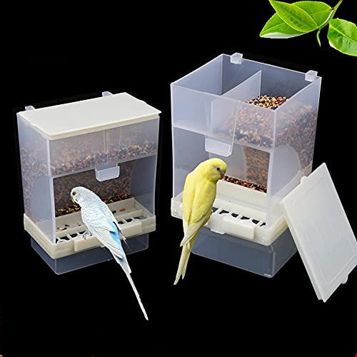 Vinnykud Automatischer Futterspender für Vögel, Papageien,Futterstation,für Wellensittiche, Kanarienvögel, Nymphensittiche, Finken, Sittiche, Pfingstrosen, Samen, Tauben, Lebensmittelbehälter