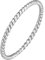 Elli PREMIUM Ring Damen Bandring Twisted Filigran Basic Minimal aus 585 Weißgold