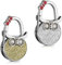 kwmobile 2X Tisch Handtaschenhalter Haken - Faltbare Antirutsch Taschenhaken Halterung Handtaschen Eule Rot Gold Silber