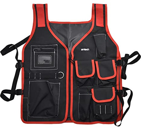 Amtech Chaleco de herramientas N0990 de 7 bolsillos