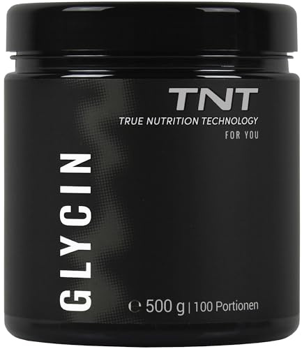 TNT Glycin Pulver (500g) • Optimal hochdosiert mit 5g L–Glycin pro Portion • Reines Glycin ohne Zusätze • Aminosäure Glycine • 100% Vegan