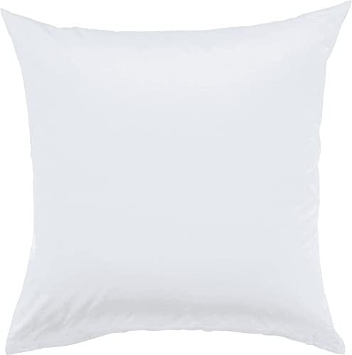 Erwin Müller Kissenhülle, Kissenbezug Mako-Satin Landshut, 100% Baumwolle - seidiger Glanz, mit praktischem Reißverschluss, temperaturausgleichend - weiß - Kochfest Größe 80x80 cm
