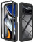 ESTH® Funda para Xiaomi Poco X4 Pro 5G [Protección Completa Anti-caída de 360°] Carcasa Transparente de Grado Militar con Protector de Pantalla Incorporada, Negro