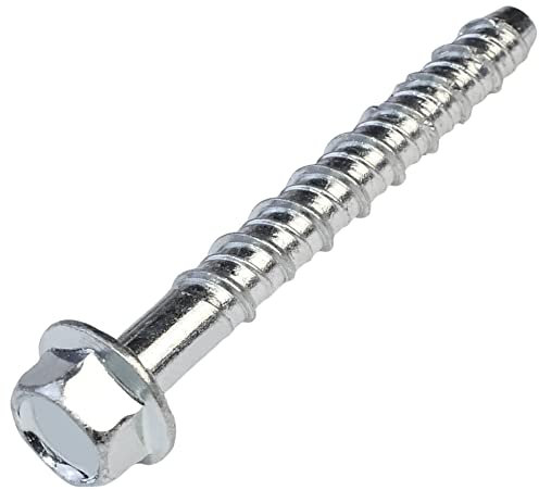 AERZETIX - C57358 - Juego de 10 Tornillos para hormigón cabeza hexagonal con brida Ø7.8x60mm - fijación directa sin taco - para llave de 6 lados 10mm - en acero - para renovación construcción