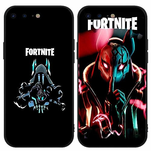 [2 Pezzi] Cover Per Apple iPhone 7 Plus/8 Plus 5,5”, Custodia con Disegni Pattern Ultra Slim Silicone Morbido Antiurto Bumper Phone Case Protettiva per iPhone 8 Plus, 01