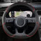 Lenkradbezug Autozubehör Mikrofaser-Leder-Sportwagen-Lenkradbezug rutschfest Für Audi A1 8X A2 A3 Q3 Q5 Q2 A4 A5 A6 Avant (Color : D Shape Red)