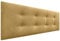 DHOME Kopfteil aus Kunstleder oder Acualinstoff mit 2 Knopfreihen Range Kopfteil für gepolstertes Luxusbett (Stoff Senf, 135x50cm (Betten 120/135/140))