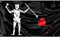 Edward Blackbeard Teach Piratenflagge | Einzigartiger Designdruck | Made in EU (90 x 150 cm)