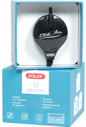 Zolux - Bulleur aérateur 1.5w débit 18.6 L/h Noir pour Aquarium Max 50 litres