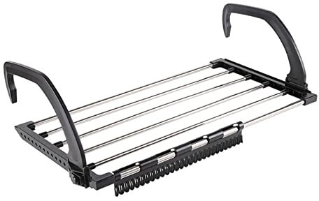 MENAYODA Wäschetrockner Heizkörper, Balkon Heizkörpertrockner Klappbar Edelstahl Hängetrockner Balkonwäschetrockner Wäschehalter Wand Hängetrockner Wäscheständer zum Hängen (32 X 40cm)