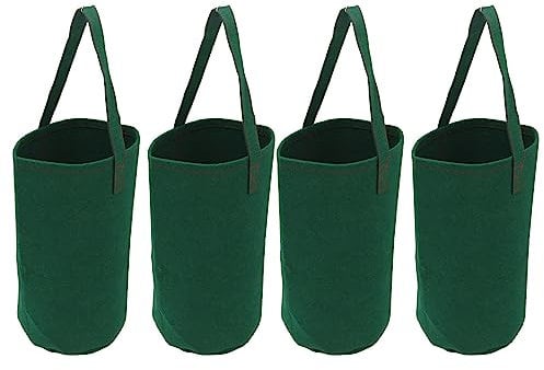 Riuulity Borse per la Coltivazione del Giardino Fioriera Pomodoro Erbe Fragole Borse per la Coltivazione, 4 Pezzi Fioriera per Fragole Capovolta
